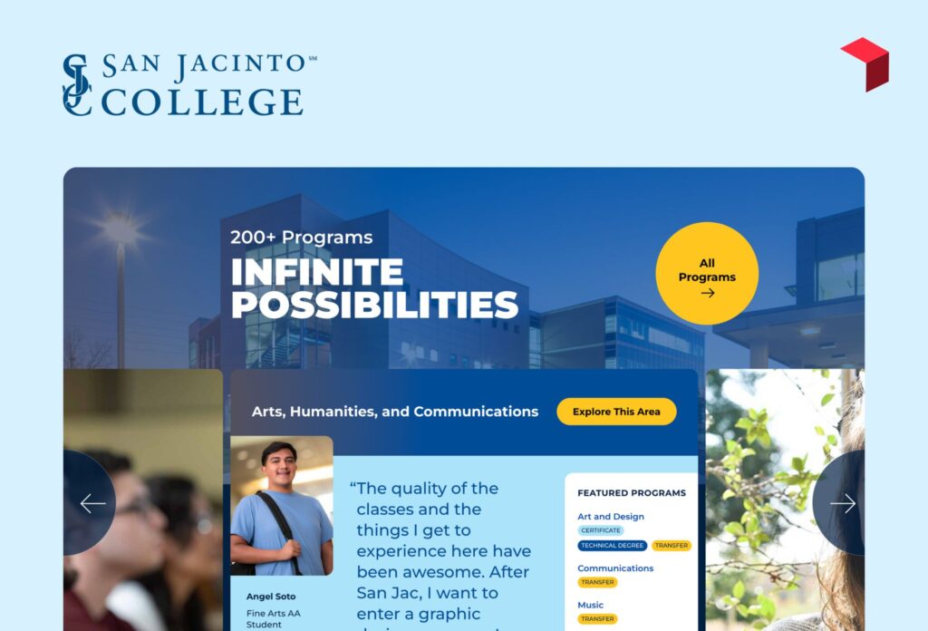 San Jacinto College screenshot